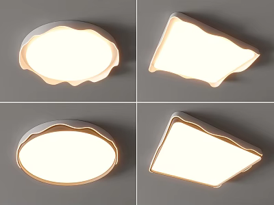 Ceiling lamp round ceiling lamp square geometric combination bedroom living room children's room simple ceiling lamp 3d model