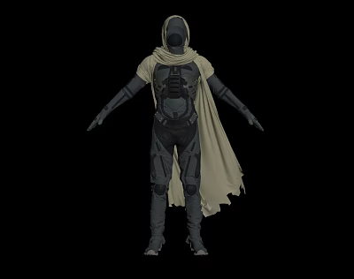 Modern Clothing Furman Clothing Film and Television Technology Battle 3d model