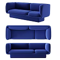 Modern Blue Sectional Sofa With Comfortable Seats And Stylish Design 3d model