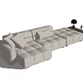 Modern corner sofa multiplayer sofa 3d model