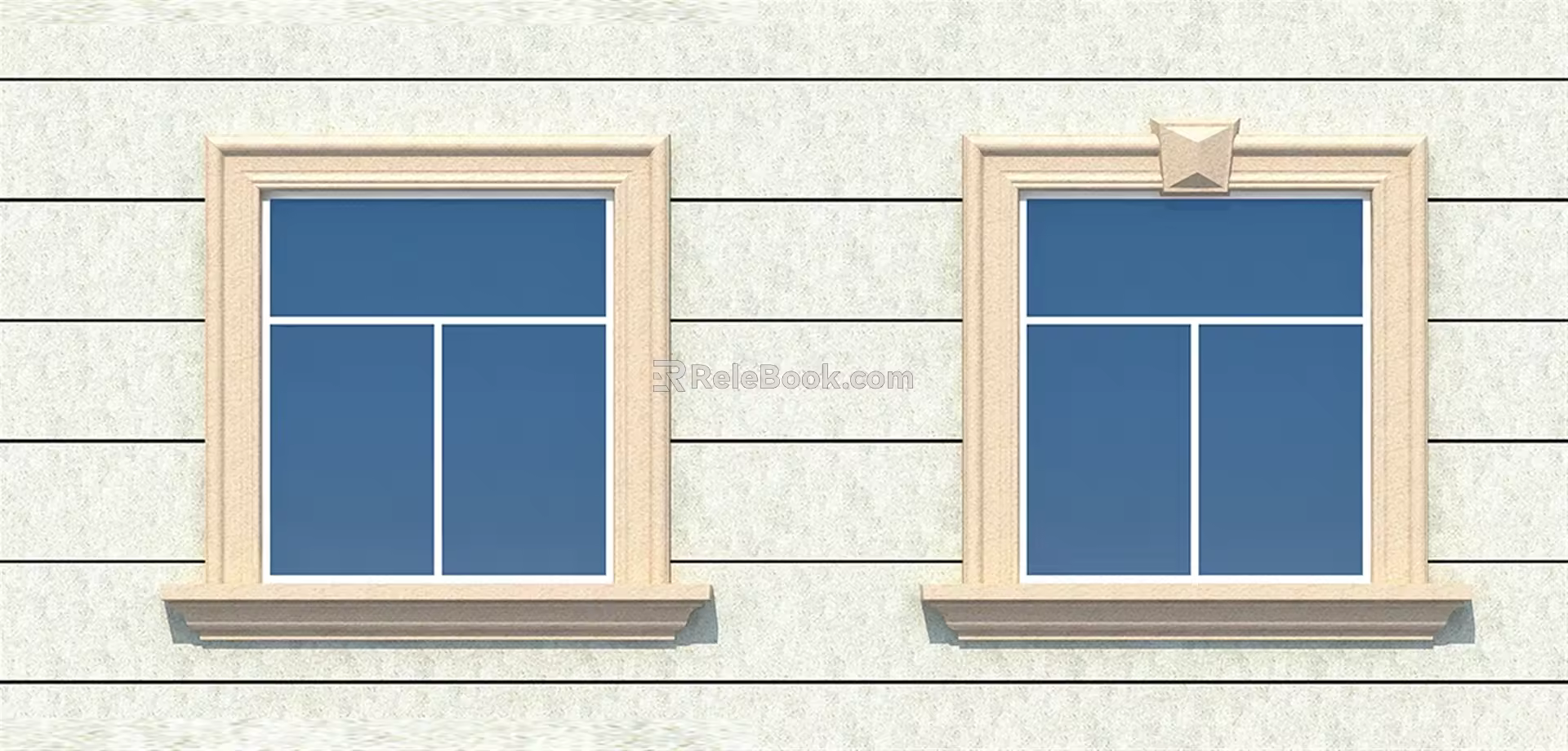 Architectural components Roman window cover carved 3d model