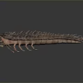 Fierce Fantasy Creature Character With Multi Legs Large Mandibles and Red Textured Skin