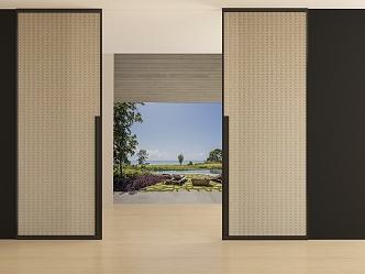 Modern sliding door 3d model