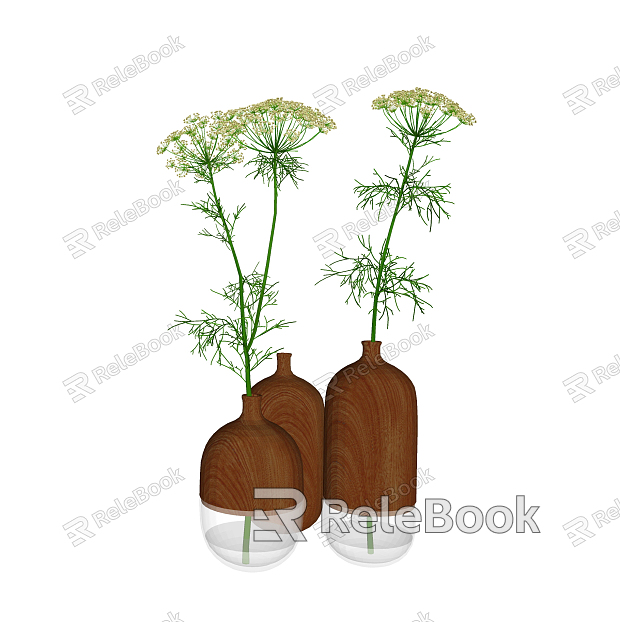 Modern vase ornaments flower arrangement flower model