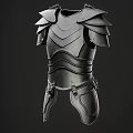 Medieval Metal Armor Weapon With Intricate Chest Plate And Shoulder Guards