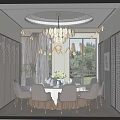 New Chinese-style private room box 3d model