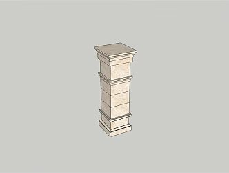 Jane Ou Pillar Gate Pillar 3d model