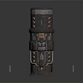 Complex Industrial Mechanical Equipment With Stacked Structural Layers And Circular Metal Knobs