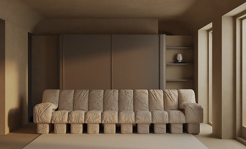 Three-seat sofa 3d model