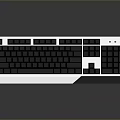 Modern Mechanical Keyboard With Black White Keycaps And Full Size Layout 3d model