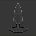 Blue Modern Futuristic Dagger With Hollow Design And Sharp Metallic Blade