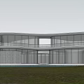 Modern Architecture Curve Sales Department Curve Commercial Restaurant Bookstore Rural Architecture Exhibition Center 3d model