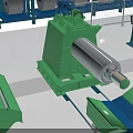 Modern Automated Factory Production Line With Yellow Tracks And Machinery Layout