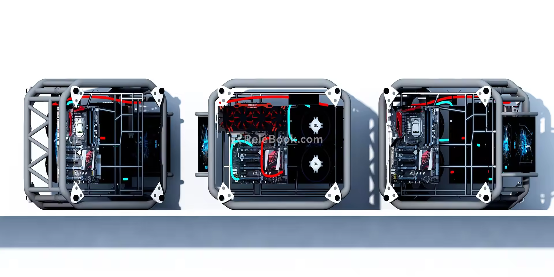 Modern mainframe computer mainframe motherboard graphics card computer chassis computer desktop computer 3d model