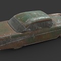 Scrap car abandoned car scrap car broken car 3d model