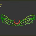 Elegant Golden Tiara Featuring Intricate Curved Lines And Crescent Moon Accent