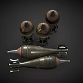 Mortar shell 120mm shell weapon ammunition 3d model