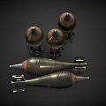 Mortar shell 120mm shell weapon ammunition 3d model