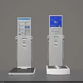 Medical Body Composition Analyzer Devices With Digital Displays And White Platform Design 3d model