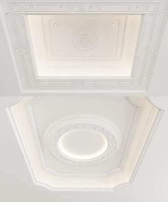 European-style ceiling 3d model