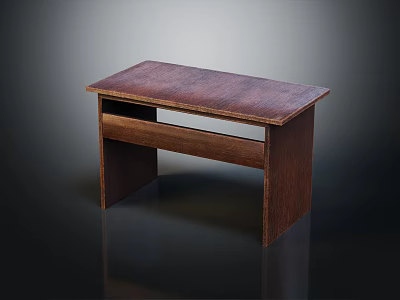 Wooden Stool With Flat Seat And Sturdy Legs For Indoor Home Furniture Use 3d model