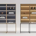 Modern Decorative Cabinets With Glass Doors Metal Frames Gold Black And Vases Books Inside
