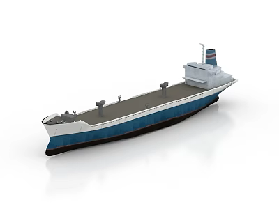 Blue And White Cargo Ship 3D Model Isolated On White 3d model Blue And White Cargo Ship 3D Model Isolated On White 3d model