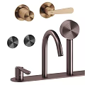 Modern Black Bathroom And Kitchen Faucet Set With Shower Heads And Handles
