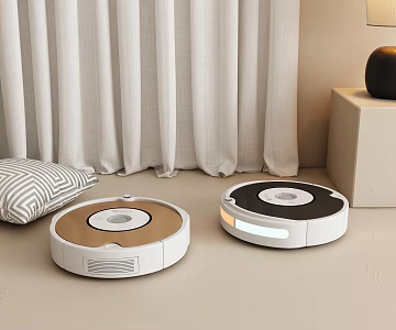 Modern sweeping robot 3d model