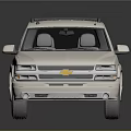 Chevrolet White SUV with Roof Rack Sleek Front and Reflective Surface