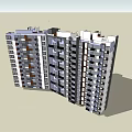 Modern High Rise Apartment Building Exterior With Contemporary Design And Balconies