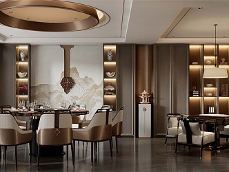 New Chinese Private Room Restaurant Private Room 3d model