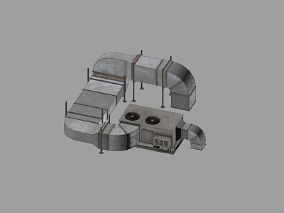 INDUSTRIAL LOFT PIPE HOUSE 3d model