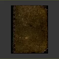Vintage Notebook with Brown Textured Cover and Black Border on Gray Background