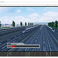 Modern high-speed rail high-speed rail EMU 3d model