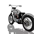 Vintage Classic Motorcycle With Retro Design Large Tires And Classic Engine Details