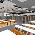 Modern Library Inside the Library 3d model