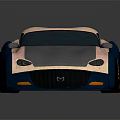 Mazda Sports Car With Blue Pink Gradient Color Large Wheels And Sleek Shiny Design