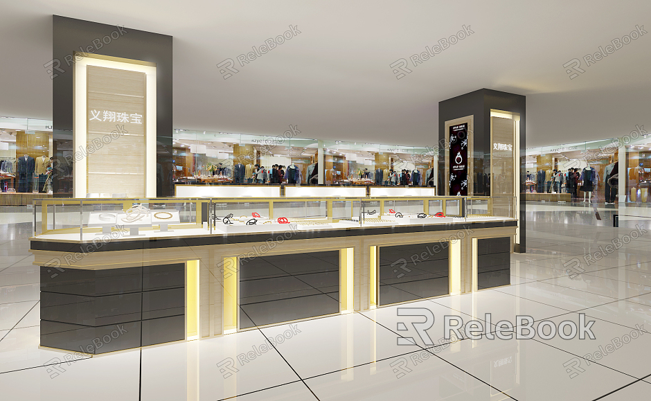 Modern Jewelry Store Jewelry Counter model