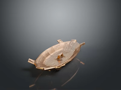Exquisite Ancient Golden Decorative Weapon With Intricate Carvings And Ornate Designs 3d model