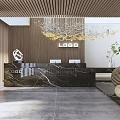 Modern Front Desk 3d model