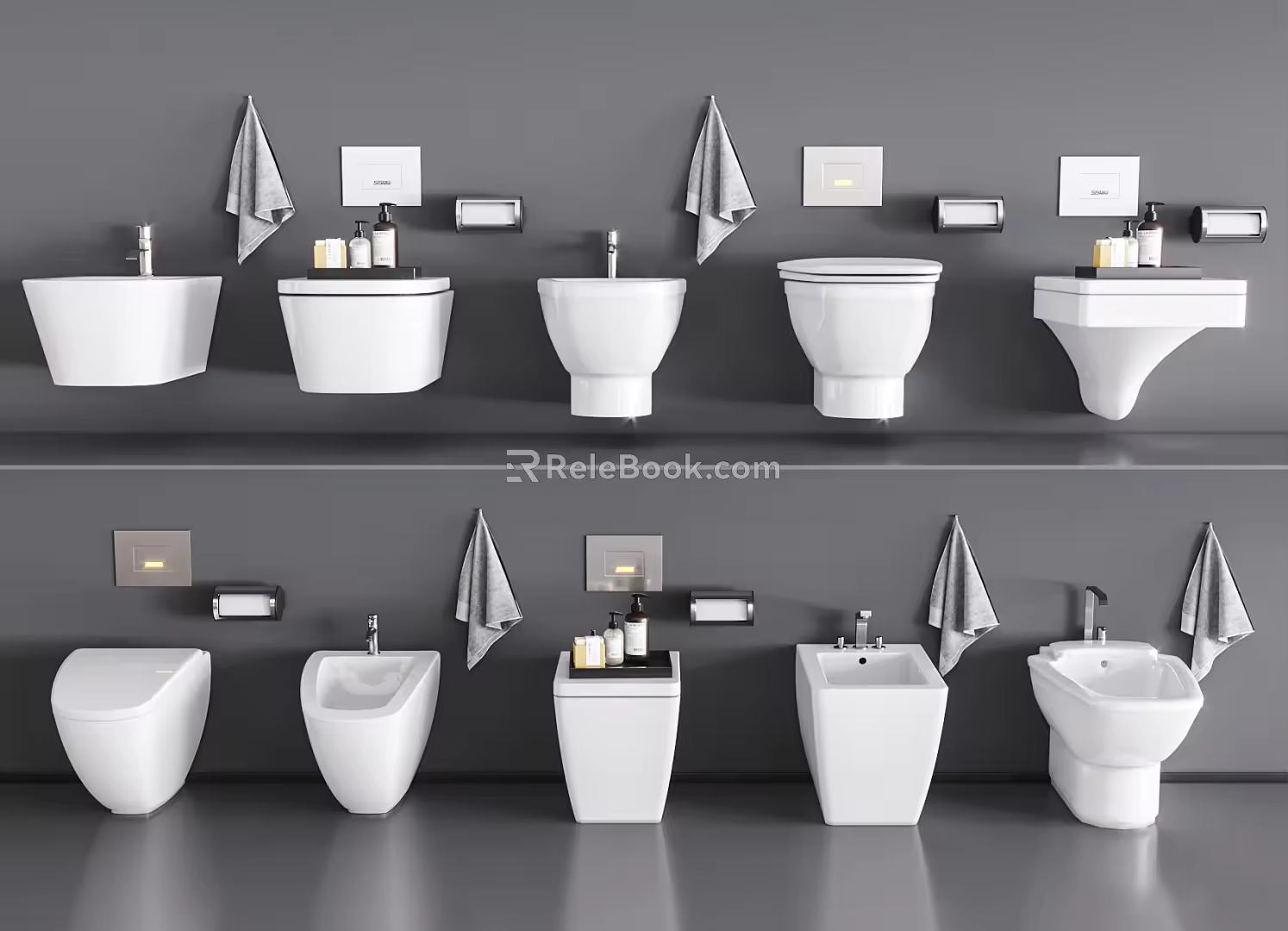 Modern Toilet Smart Toilet Mop Pool Combination 3d model