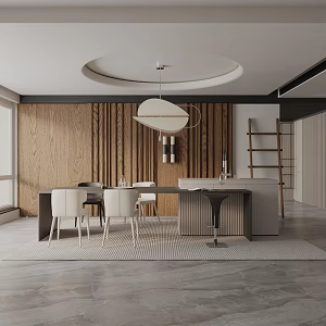 Modern table combination 3d model