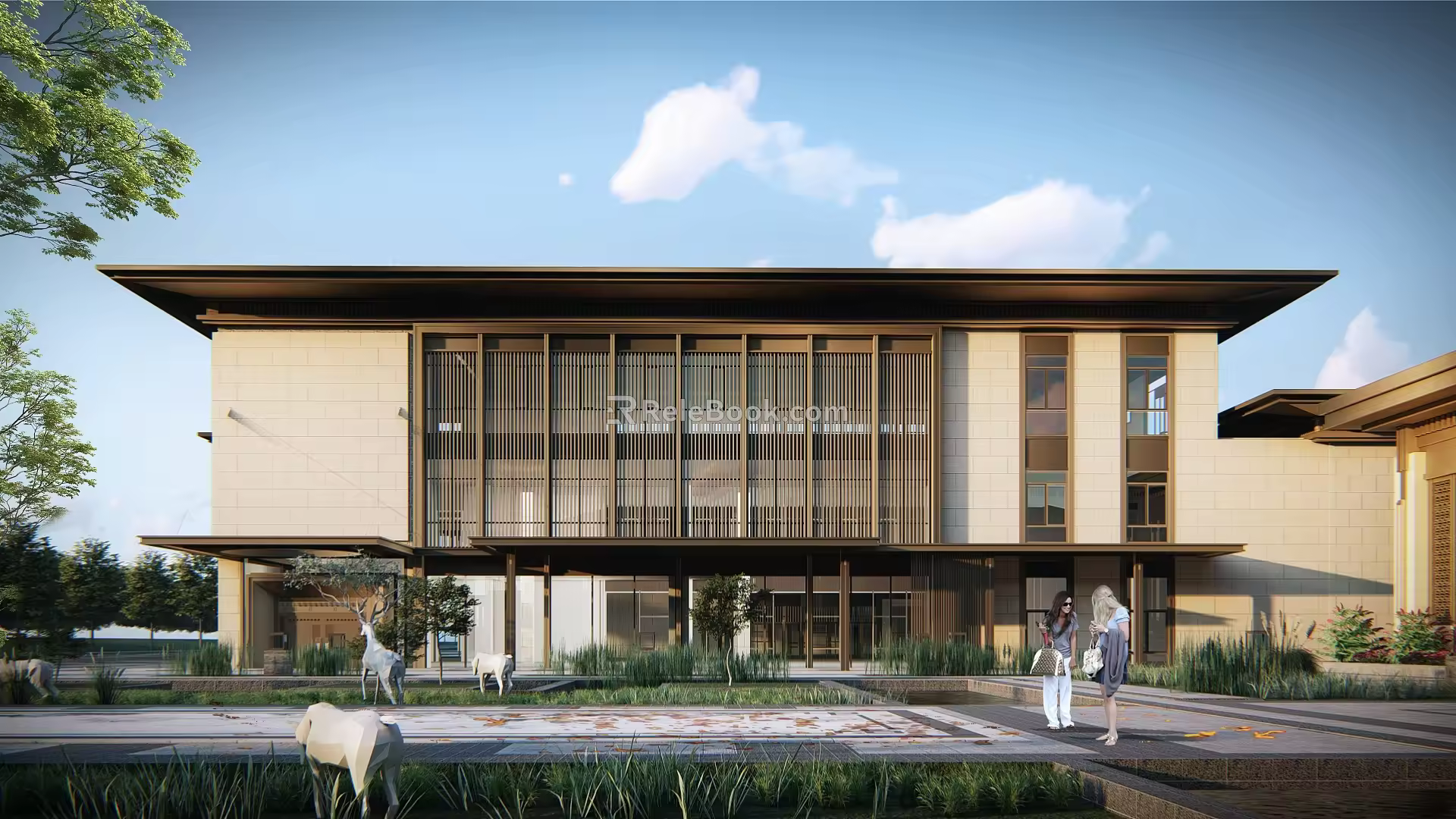 New Chinese Hotel Architecture 3d model