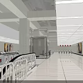 Modern Shopping Mall Lobby Interior Design Featuring Glass Skylight Escalators And Bright Lighting