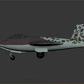 Space Aviation Model Aircraft With Green Purple Camouflage And Cross Symbols Design