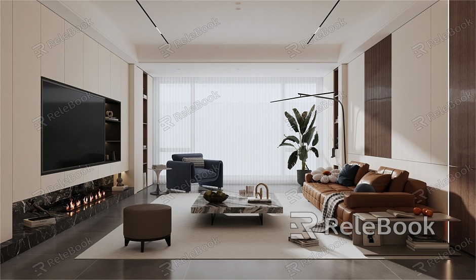 Modern Home Living Room model