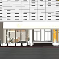 HAPPYCOW HANDMADE Dessert Shop Handmade Cakes Storefront with Glass Windows and Outdoor Plants