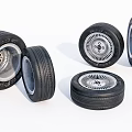 Multiple Premium Vehicle Tires With Stylish Alloy Wheels And Detailed Tread Patterns
