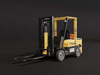 Small Forklift 3d model